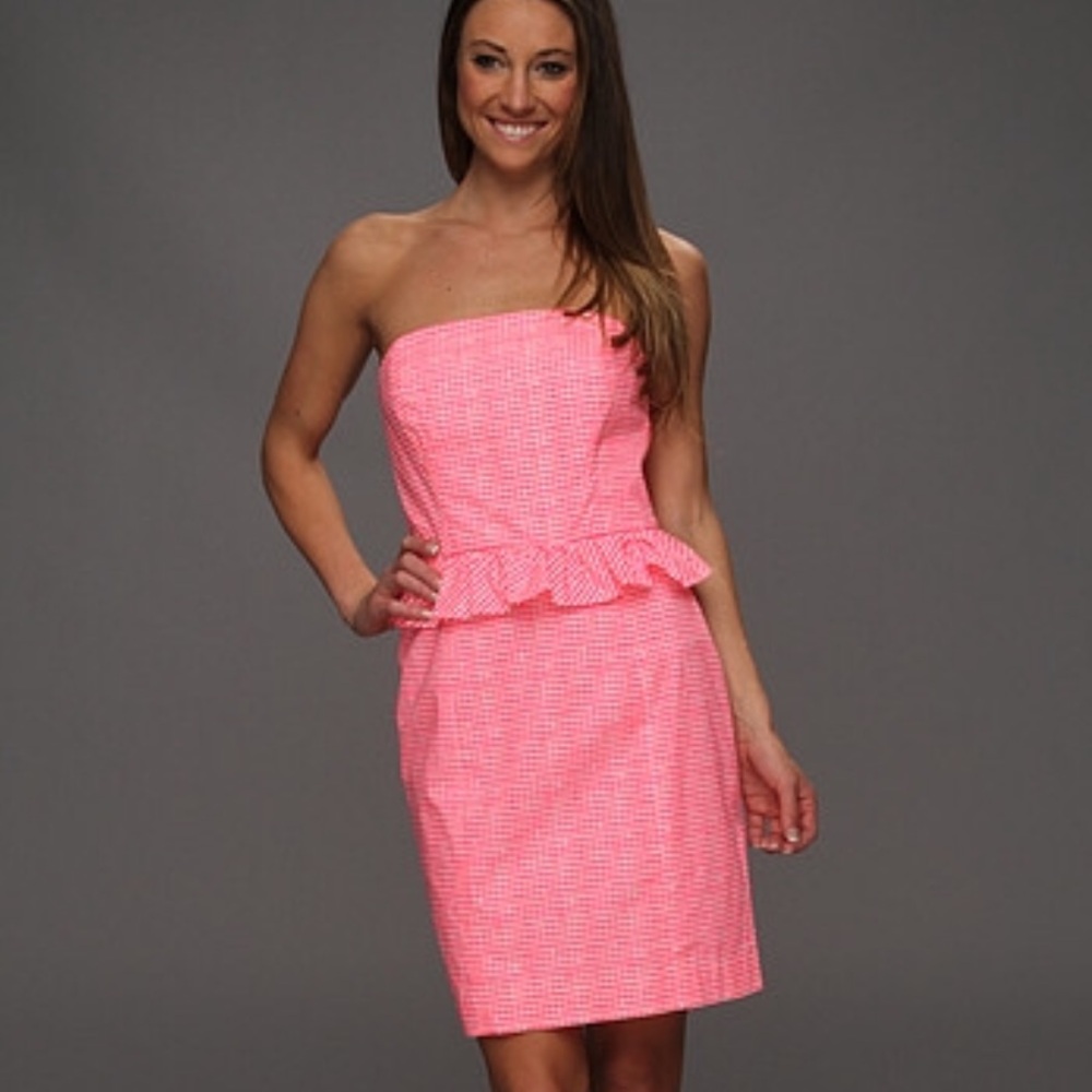 Lilly Pulitzer Pink Strapless Dress